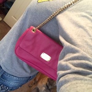 Pink Michael Kors clutch/small shoulder bag